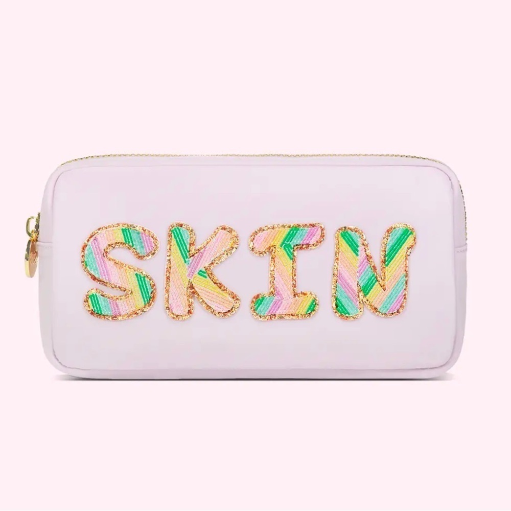 NWT Stoney Clover Lane Skin Zip Top Pouch Lilac Small